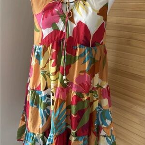 True Destinations Resort Wear Tropical Dress Beach Cover Up XS